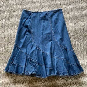 DKNY Jeans Denim Flare Skirt 8